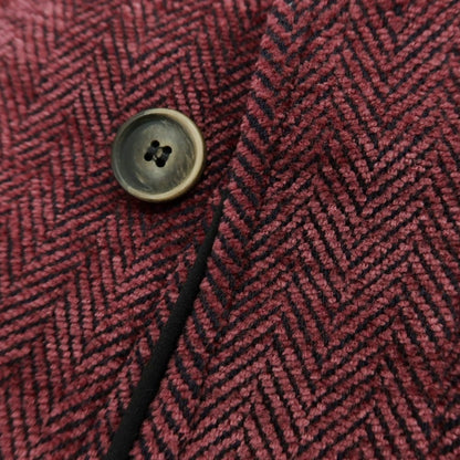 【新品】ジャンネット giannetto アクリルコットン ヘリンボーン カバーオール ワイン【 48 】【 状態ランクN 】【 メンズ 】
