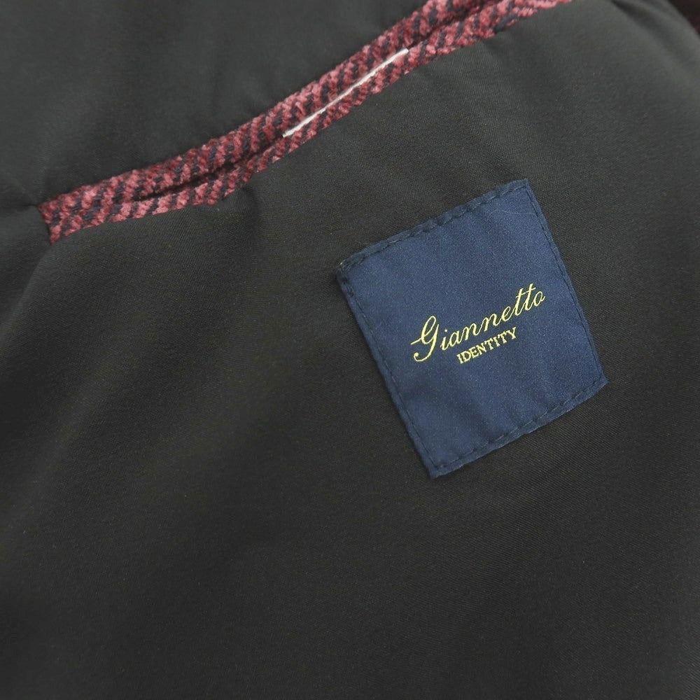 【新品】ジャンネット giannetto アクリルコットン ヘリンボーン カバーオール ワイン【 48 】【 状態ランクN 】【 メンズ 】