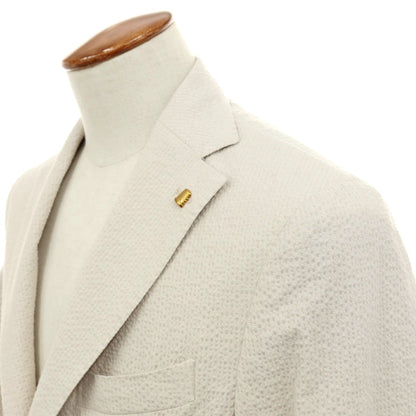 【新品】サルトリア ラトーレ SARTORIA LATORRE シアサッカーコットン カジュアルジャケット ライトグレージュ【 48 】【 状態ランクN 】【 メンズ 】