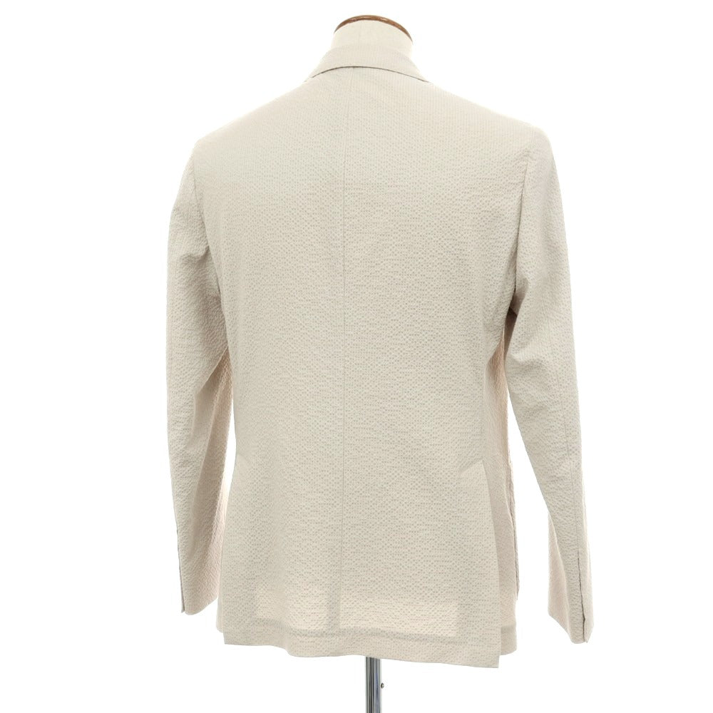 【新品】サルトリア ラトーレ SARTORIA LATORRE シアサッカーコットン カジュアルジャケット ライトグレージュ【 48 】【 状態ランクN 】【 メンズ 】