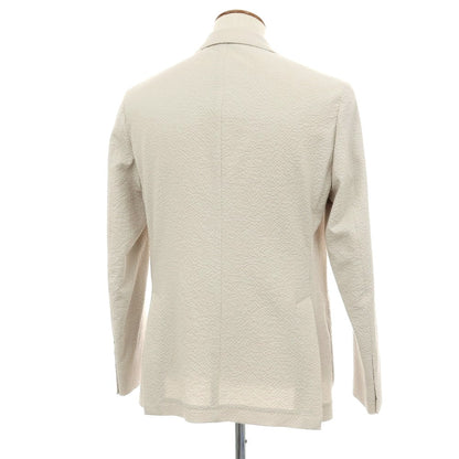 【新品】サルトリア ラトーレ SARTORIA LATORRE シアサッカーコットン カジュアルジャケット ライトグレージュ【 48 】【 状態ランクN 】【 メンズ 】