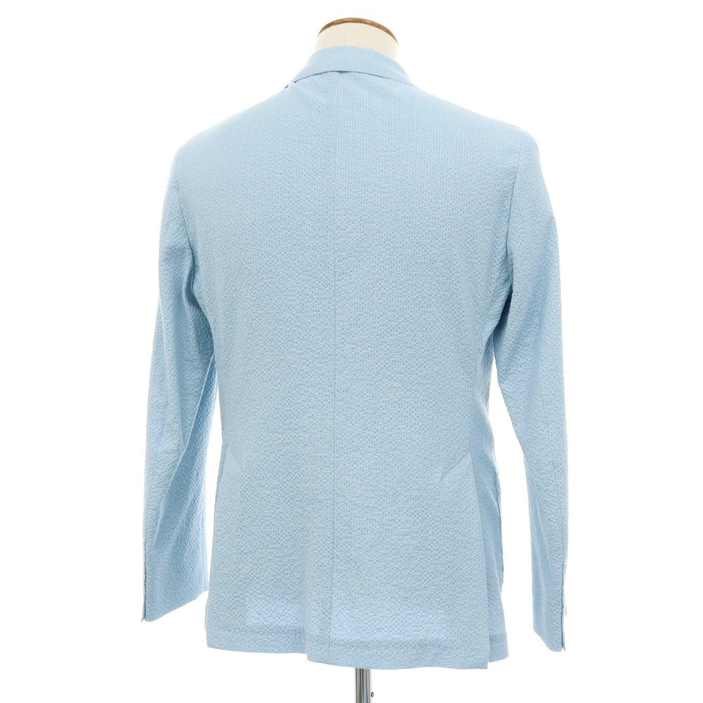 【新品アウトレット】サルトリア ラトーレ SARTORIA LATORRE シアサッカーコットン カジュアルジャケット ライトブルー【 48 】【 状態ランクN- 】【 メンズ 】