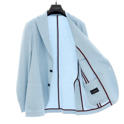 【新品アウトレット】サルトリア ラトーレ SARTORIA LATORRE シアサッカーコットン カジュアルジャケット ライトブルー【 48 】【 状態ランクN- 】【 メンズ 】