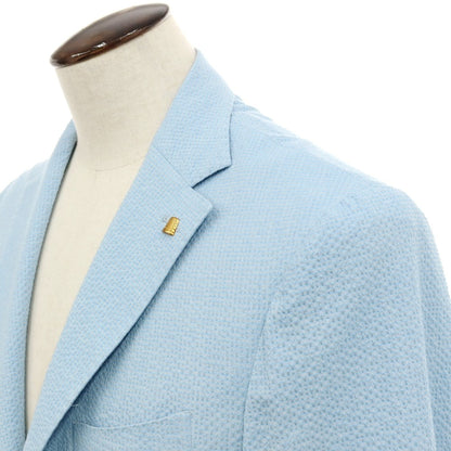 【新品】サルトリア ラトーレ SARTORIA LATORRE シアサッカーコットン カジュアルジャケット ライトブルー【 54 】【 状態ランクN 】【 メンズ 】