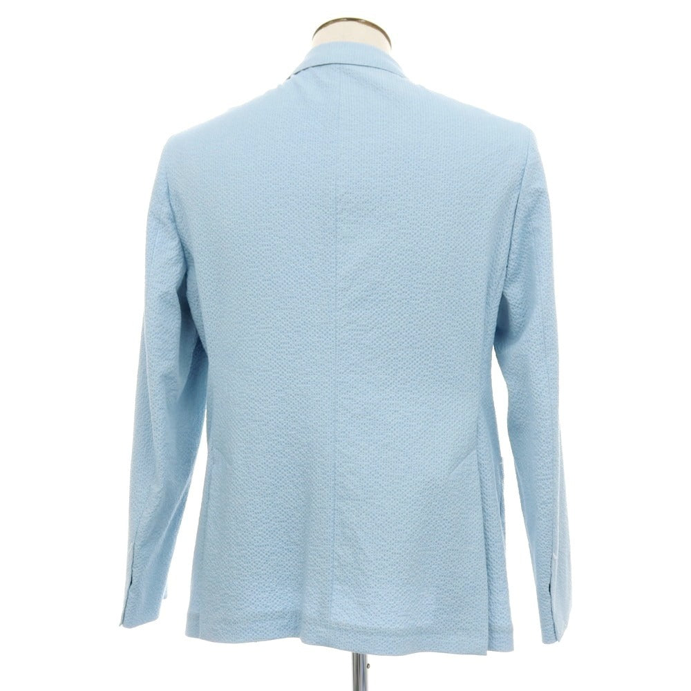 【新品】サルトリア ラトーレ SARTORIA LATORRE シアサッカーコットン カジュアルジャケット ライトブルー【 54 】【 状態ランクN 】【 メンズ 】