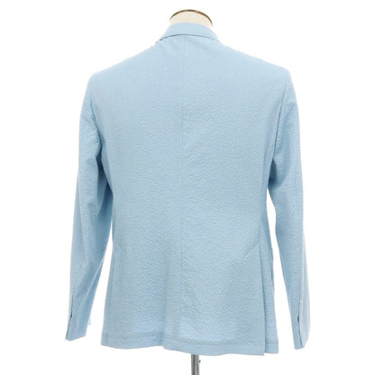 【新品】サルトリア ラトーレ SARTORIA LATORRE シアサッカーコットン カジュアルジャケット ライトブルー【 54 】【 状態ランクN 】【 メンズ 】