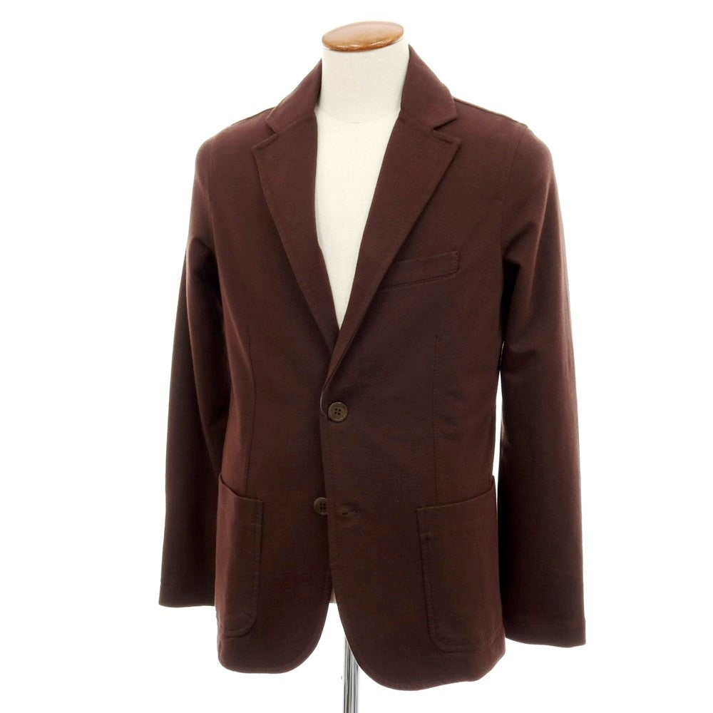 【新品】マジェスティック フィラチュール オム MAJESTIC FILATURES HOMME ハイゲージコットンジャージー カジュアルジャケット ダークブラウン【サイズＭ】【 状態ランクN 】【 メンズ 】