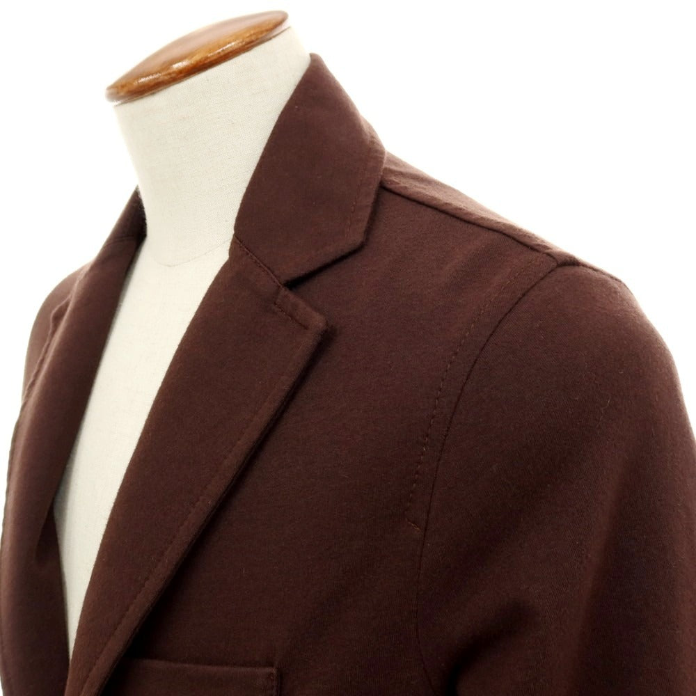 【新品】マジェスティック フィラチュール オム MAJESTIC FILATURES HOMME ハイゲージコットンジャージー カジュアルジャケット ダークブラウン【サイズＭ】【 状態ランクN 】【 メンズ 】