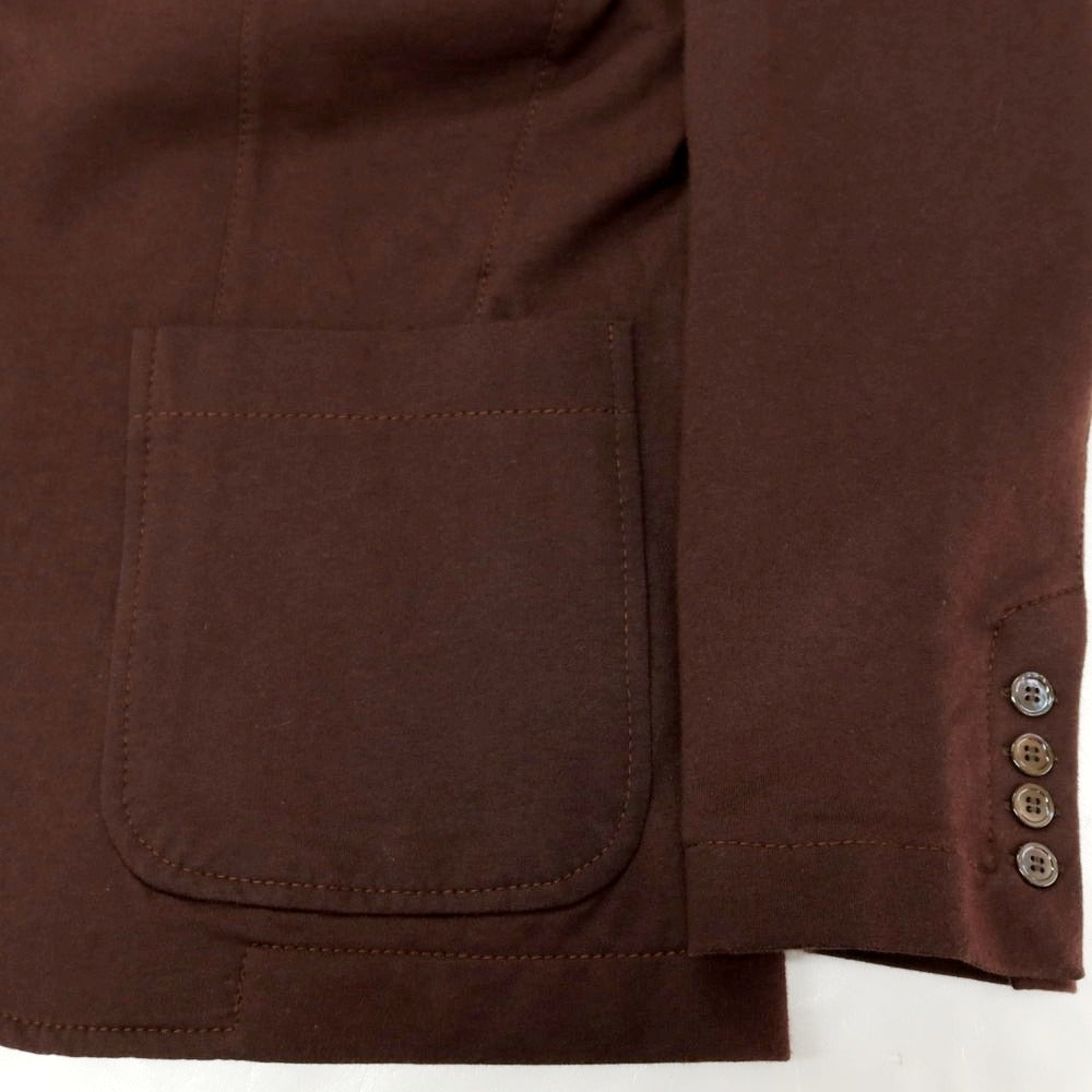 【新品】マジェスティック フィラチュール オム MAJESTIC FILATURES HOMME ハイゲージコットンジャージー カジュアルジャケット ダークブラウン【サイズＭ】【 状態ランクN 】【 メンズ 】