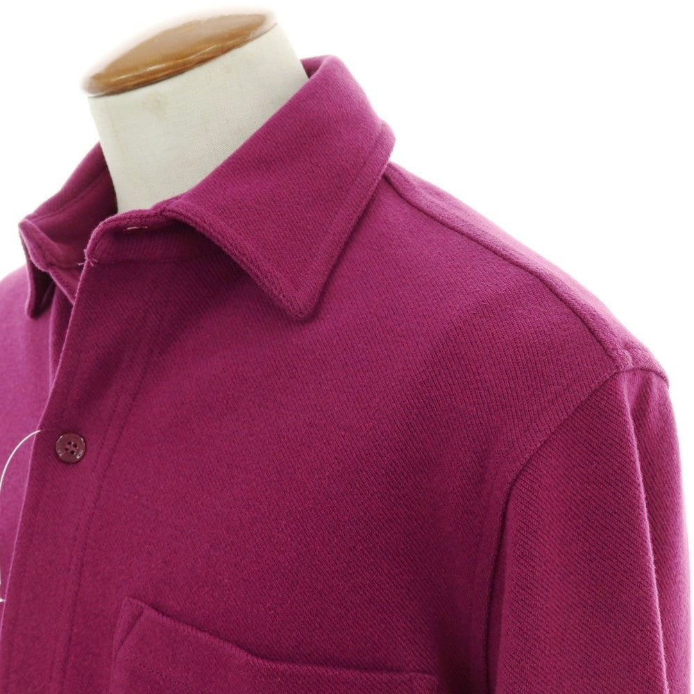 【新品】マジェスティック フィラチュール オム MAJESTIC FILATURES HOMME コットンカシミヤウールナイロン ジャージー カジュアルシャツ ピンクパープル系【サイズM】【 状態ランクN 】【 メンズ 】[BPD]