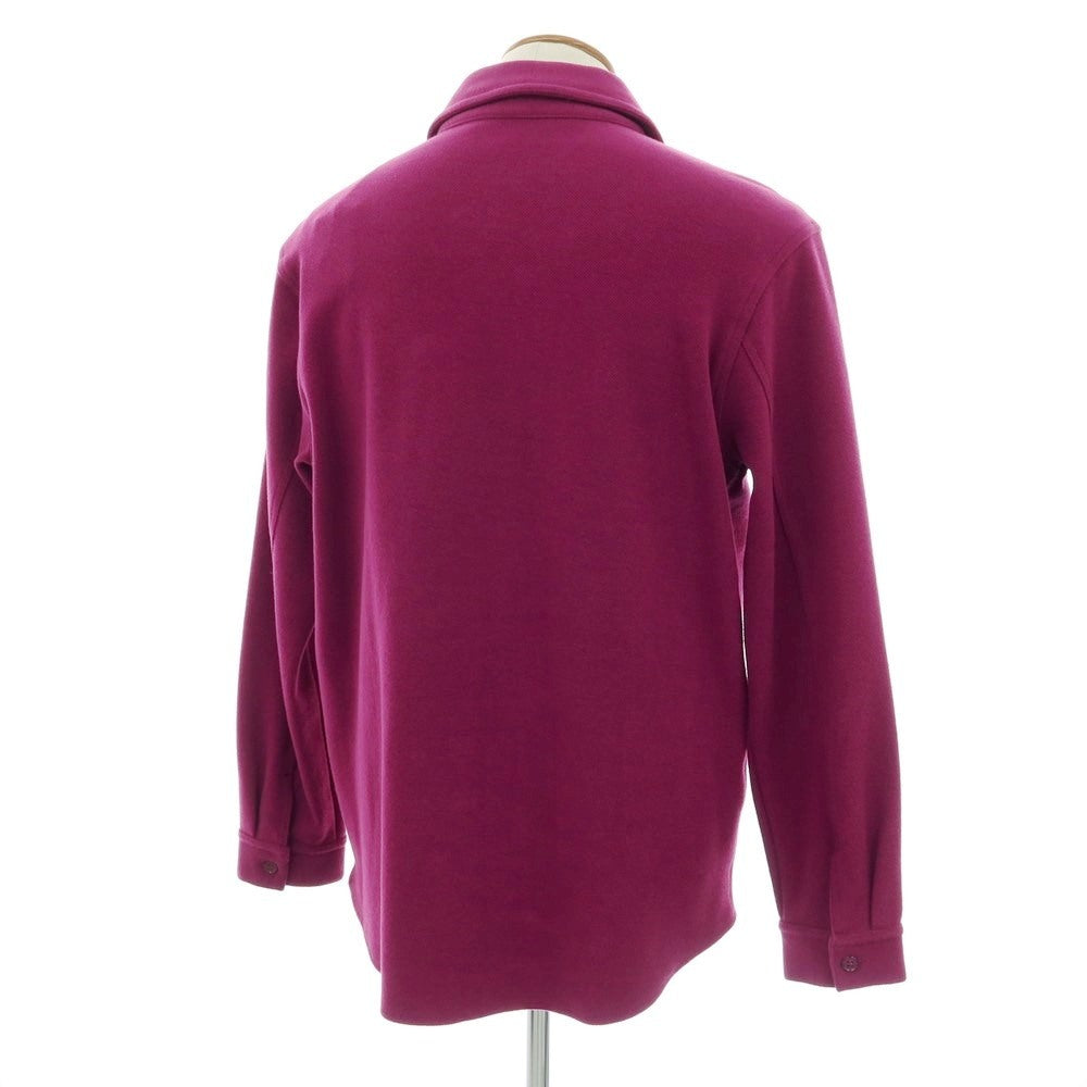 【新品】マジェスティック フィラチュール オム MAJESTIC FILATURES HOMME コットンカシミヤウールナイロン ジャージー カジュアルシャツ ピンクパープル系【サイズM】【 状態ランクN 】【 メンズ 】[BPD]