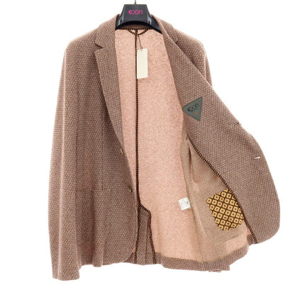 【新品】クーン KOON コットンリネン カジュアルジャケット ブラウン系【 50 】【 状態ランクN 】【 メンズ 】