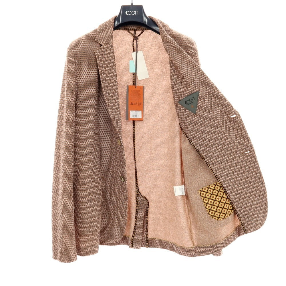 【新品】クーン KOON コットンリネン カジュアルジャケット ブラウン系【 50 】【 状態ランクN 】【 メンズ 】