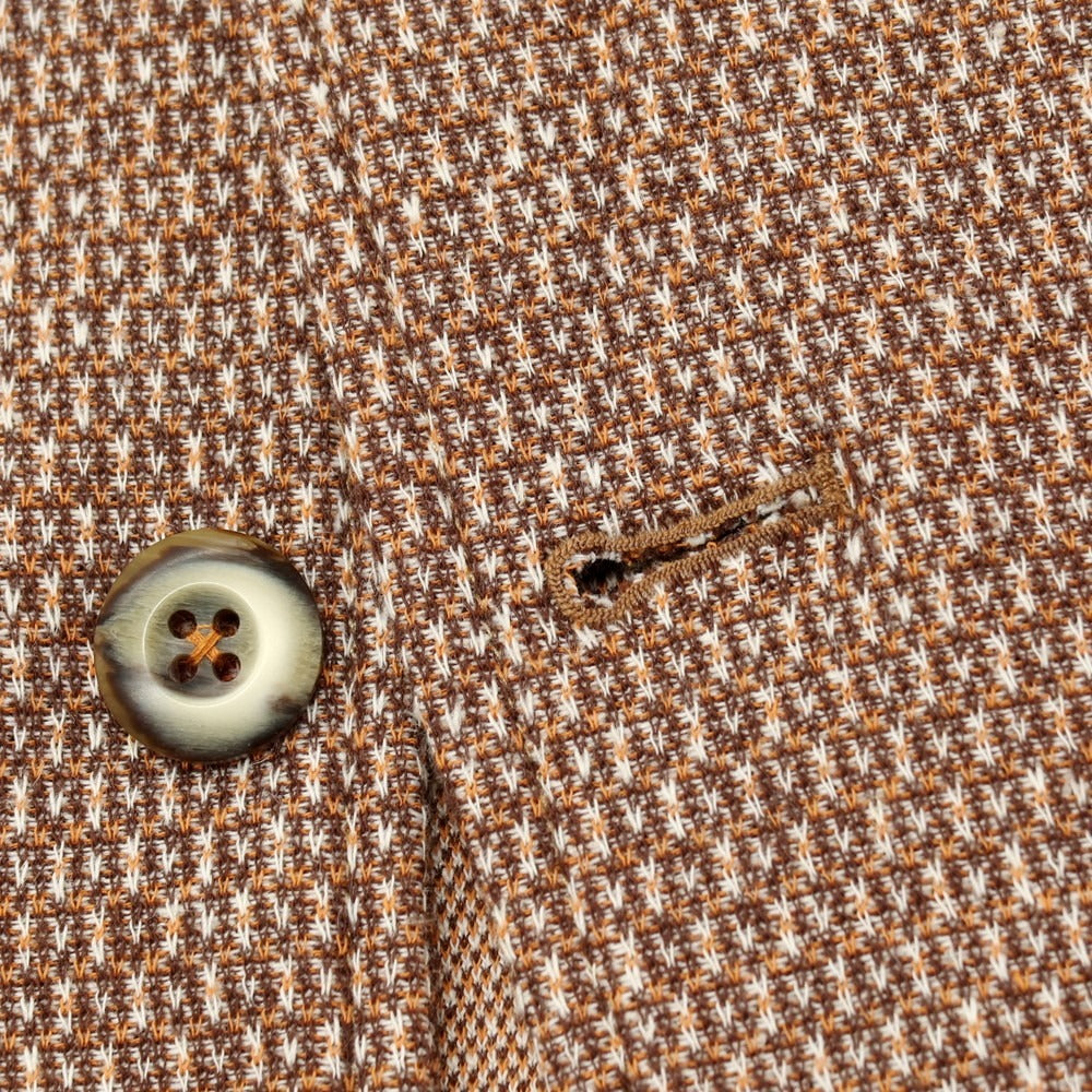 【新品】クーン KOON コットンリネン カジュアルジャケット ブラウン系【 50 】【 状態ランクN 】【 メンズ 】