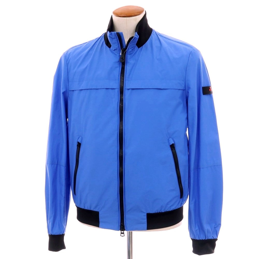 【新品アウトレット】ピューテリー PEUTEREY コットンナイロン スタンドカラー ダブルジップ ブルゾン ブルーxブラック【 M 】【 状態ランクN- 】【 メンズ 】