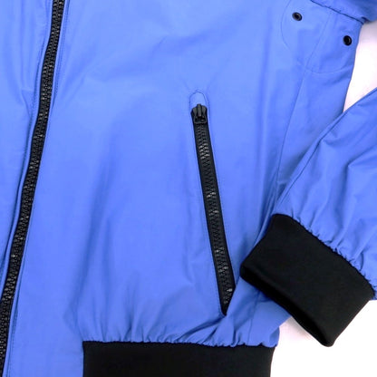 【新品アウトレット】ピューテリー PEUTEREY コットンナイロン スタンドカラー ダブルジップ ブルゾン ブルーxブラック【 M 】【 状態ランクN- 】【 メンズ 】