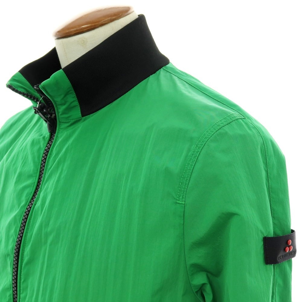 【新品】ピューテリー PEUTEREY ナイロン スタンドカラー ダブルジップ ブルゾン グリーンxブラック【 M 】【 状態ランクN 】【 メンズ 】