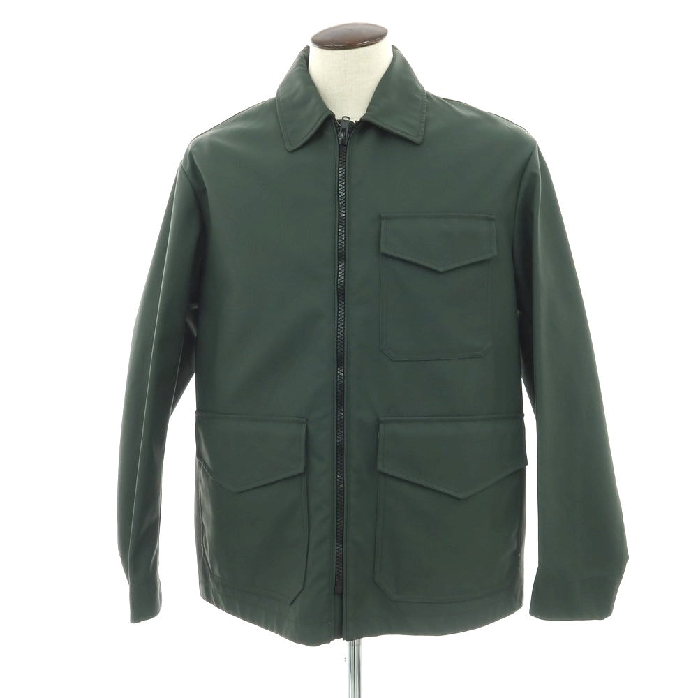 【新品アウトレット】スローウェア SLOWEAR ポリエステルコットン ブルゾン ダークグリーン【サイズ50（紙タグ参照）】【 状態ランクN- 】【 メンズ 】[CPD]