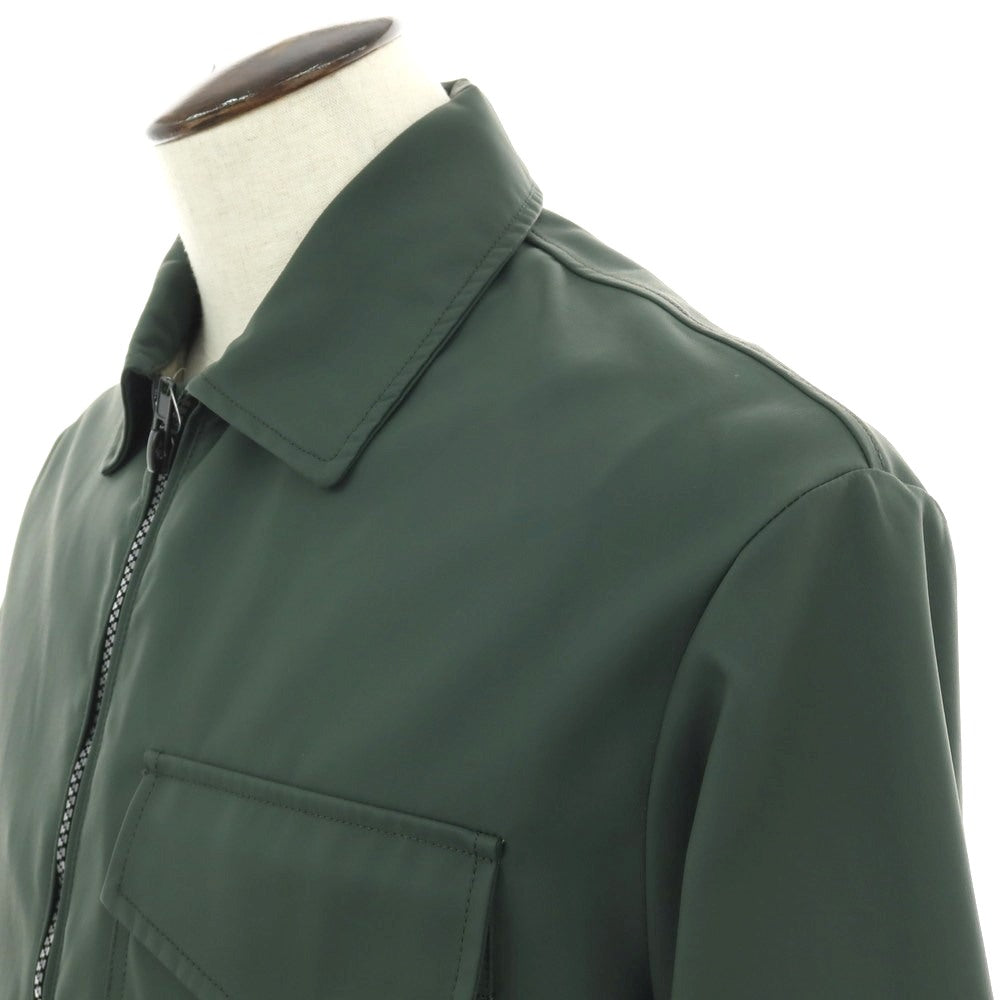 【新品アウトレット】スローウェア SLOWEAR ポリエステルコットン ブルゾン ダークグリーン【サイズ50（紙タグ参照）】【 状態ランクN- 】【 メンズ 】[CPD]