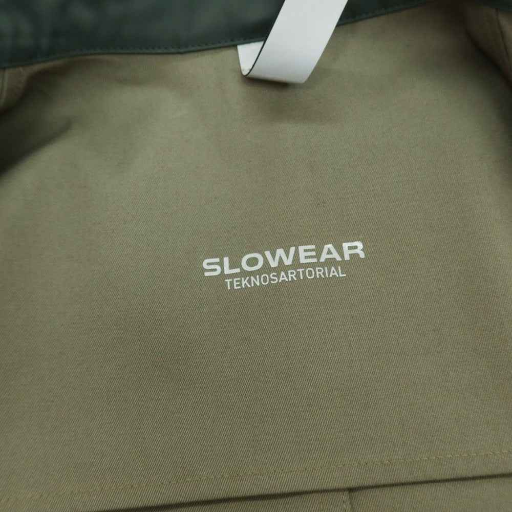 【新品アウトレット】スローウェア SLOWEAR ポリエステルコットン ブルゾン ダークグリーン【サイズ50（紙タグ参照）】【 状態ランクN- 】【 メンズ 】[CPD]