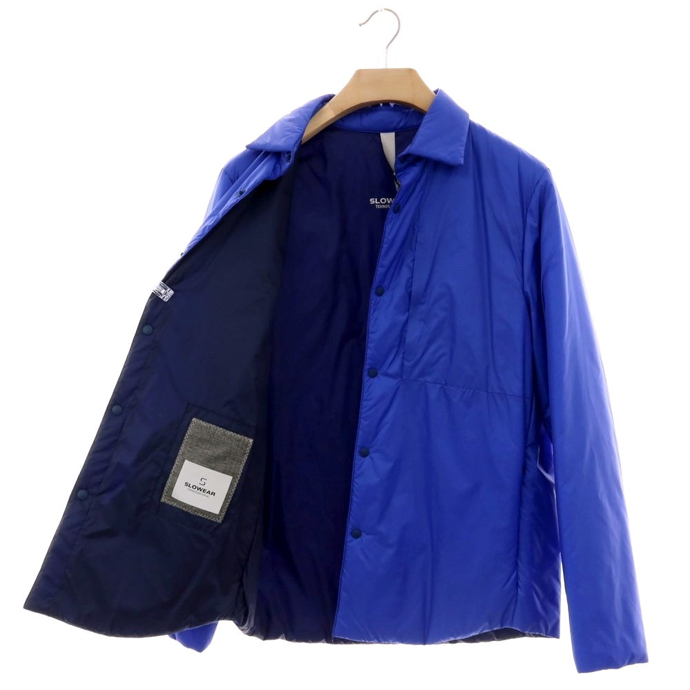 【新品】スローウェア SLOWEAR ナイロン 中綿ブルゾン ブルー【サイズ48】【 状態ランクN 】【 メンズ 】[BPD]