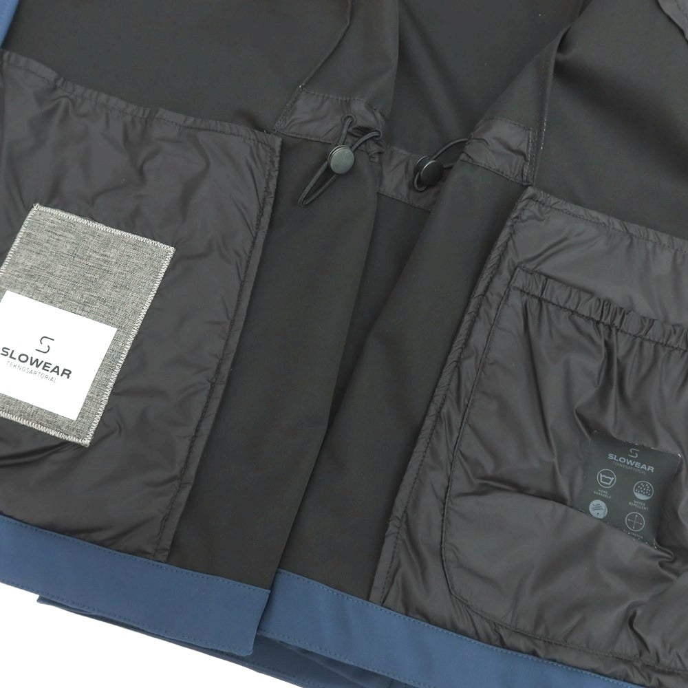 【新品】スローウェア SLOWEAR ナイロンポリエステルポリウレタン スタンドカラー シェルジャケット ダークブルー【サイズ50】【 状態ランクN 】【 メンズ 】[CPD]