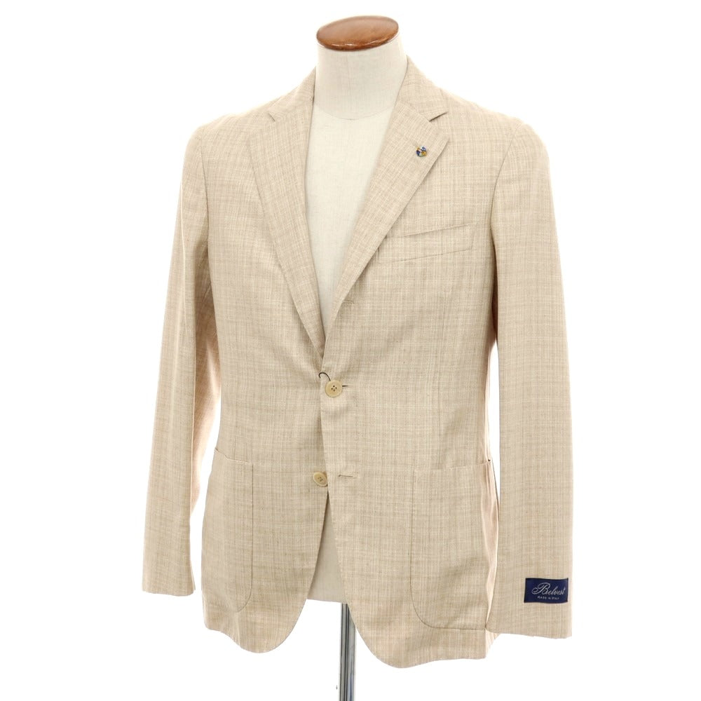 【新品】ベルベスト Belvest シルク テーラードジャケット ベージュ【 46 】【 状態ランクN 】【 メンズ 】