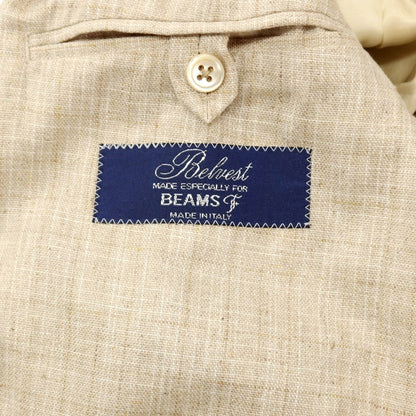 【新品】ベルベスト Belvest シルク テーラードジャケット ベージュ【 46 】【 状態ランクN 】【 メンズ 】