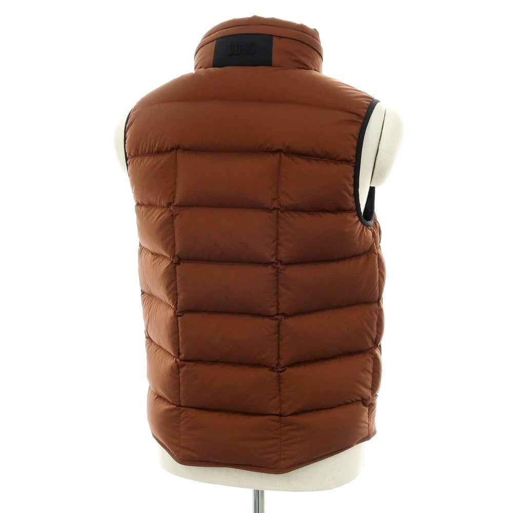 【新品】デュノ DUNO ナイロン スタンドカラー ダウンベスト ブルゾン ブラウン【 44 】【 状態ランクN 】【 メンズ 】