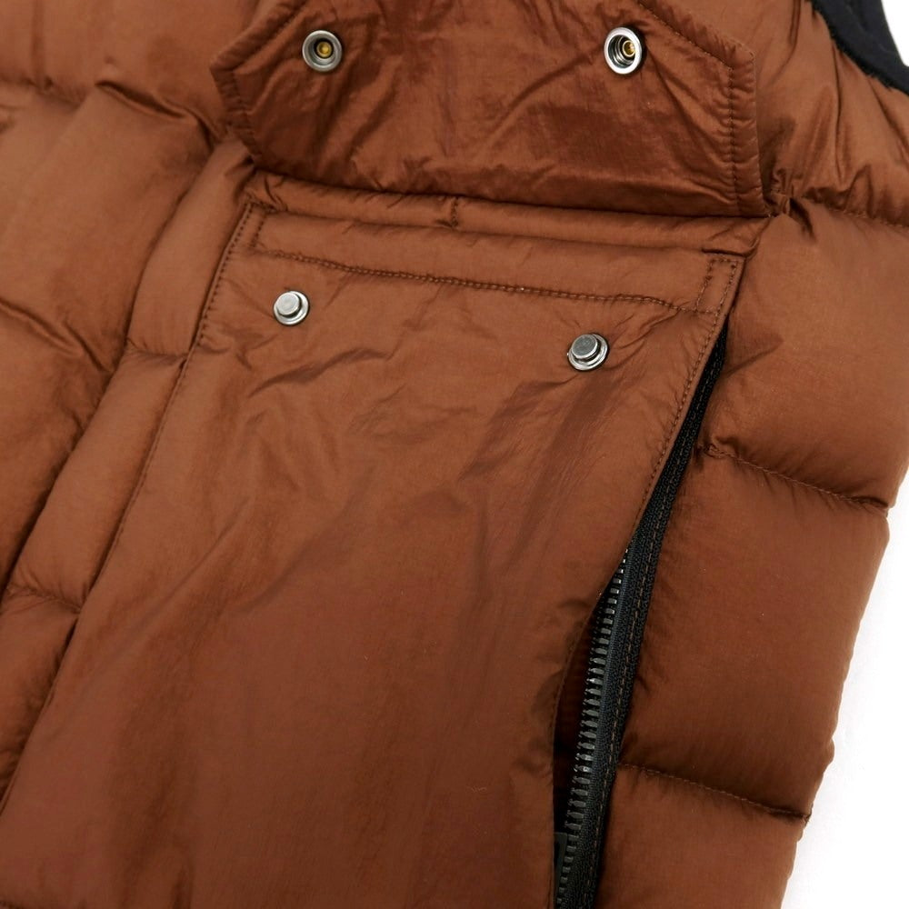 【新品】デュノ DUNO ナイロン スタンドカラー ダウンベスト ブルゾン ブラウン【 44 】【 状態ランクN 】【 メンズ 】