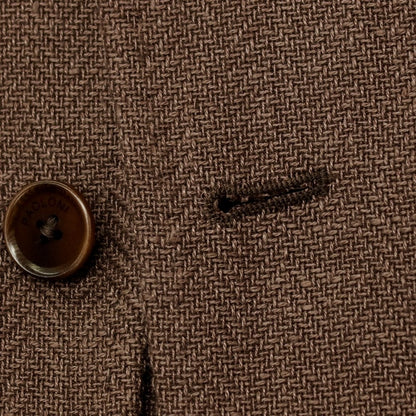 【新品】パオローニ PAOLONI リネンコットン カジュアルジャケット ブラウン系【 50 】【 状態ランクN 】【 メンズ 】