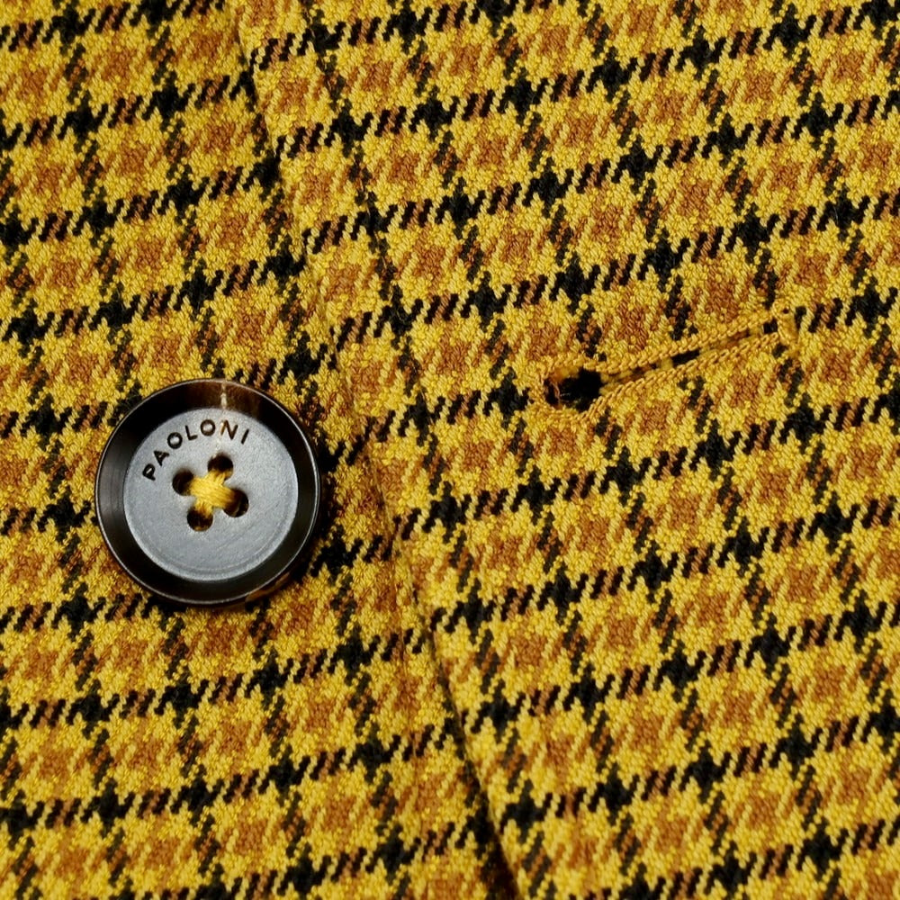 【新品】パオローニ PAOLONI テンセルコットン カジュアルジャケット イエロー系【 50 】【 状態ランクN 】【 メンズ 】