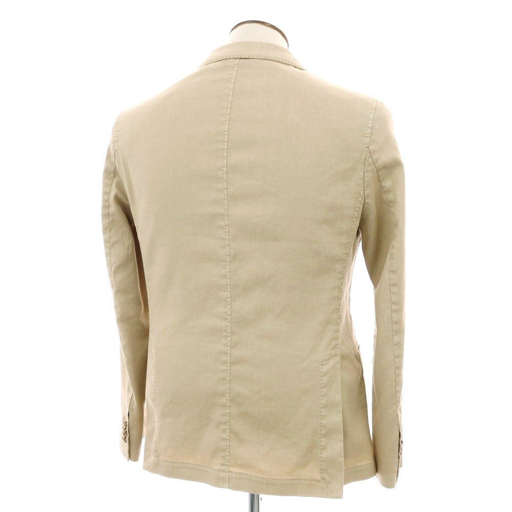 【新品】パオローニ PAOLONI ストレッチ リネンコットン ダブル6B カジュアルジャケット ベージュ【 50 】【 状態ランクN 】【 メンズ 】