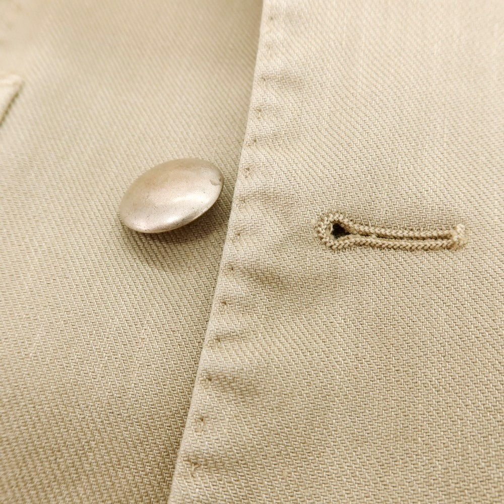 【新品】パオローニ PAOLONI ストレッチ リネンコットン ダブル6B カジュアルジャケット ベージュ【 50 】【 状態ランクN 】【 メンズ 】