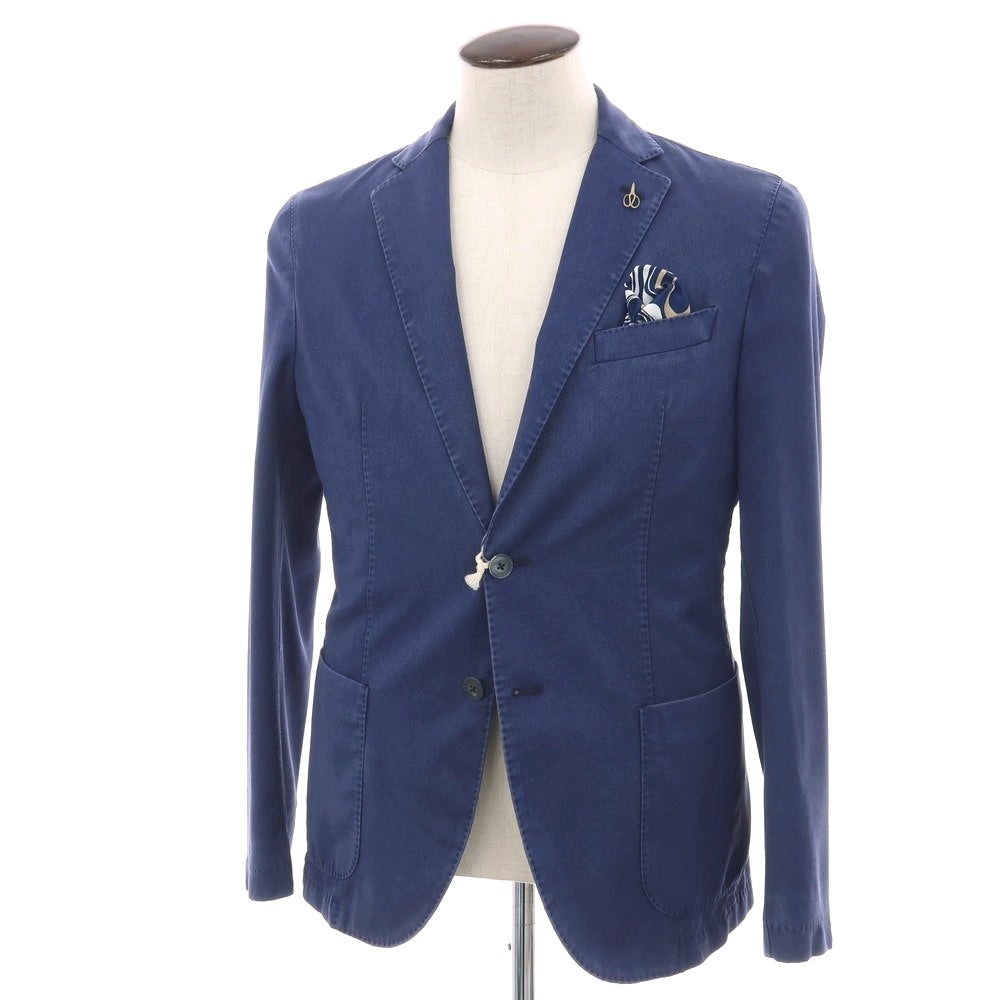 【新品】パオローニ PAOLONI 製品染め ウール 2B カジュアルジャケット ライトネイビー【サイズ50】【 状態ランクN 】【 メンズ 】