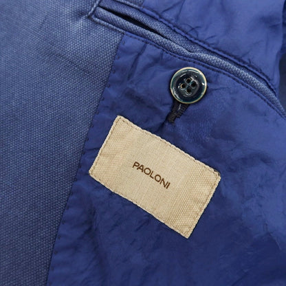 【新品】パオローニ PAOLONI 製品染め ウール 2B カジュアルジャケット ライトネイビー【サイズ50】【 状態ランクN 】【 メンズ 】