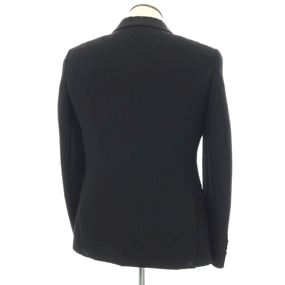 【新品】パオローニ PAOLONI Black Label コットンナイロン ショールカラー 2B タキシードジャケット ブラック【サイズ50】【 状態ランクN 】【 メンズ 】[EPD]