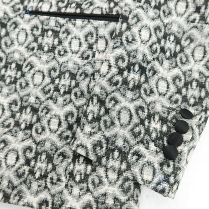 【新品】パオローニ PAOLONI Black Label コットンポリエステル ショールカラー 2B タキシードジャケット ブラックxホワイト【サイズ50】【 状態ランクN 】【 メンズ 】