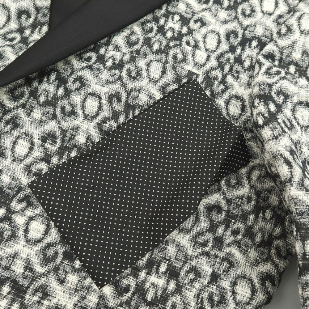 【新品】パオローニ PAOLONI Black Label コットンポリエステル ショールカラー 2B タキシードジャケット ブラックxホワイト【サイズ50】【 状態ランクN 】【 メンズ 】[EPD]