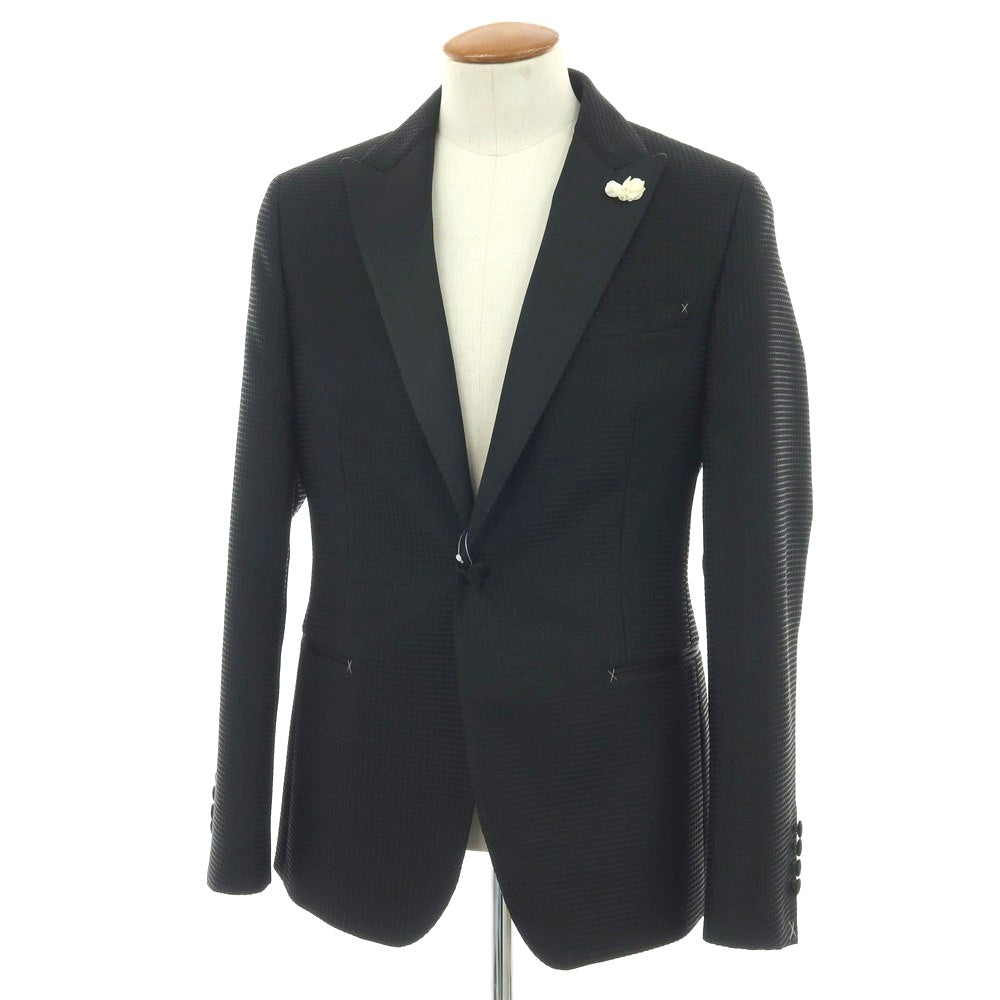 【新品】パオローニ PAOLONI Black Label ポリエステル 1B タキシードジャケット ブラック【サイズ48】【 状態ランクN 】【 メンズ 】