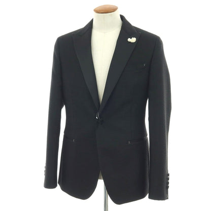 【新品】パオローニ PAOLONI Black Label ポリエステル 1B タキシードジャケット ブラック【サイズ48】【 状態ランクN 】【 メンズ 】