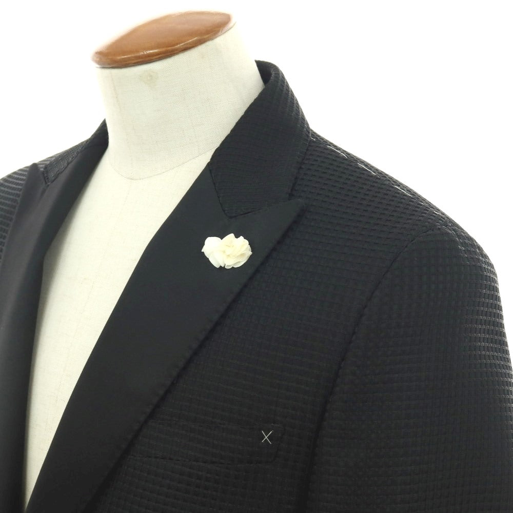 【新品】パオローニ PAOLONI Black Label ポリエステル 1B タキシードジャケット ブラック【サイズ48】【 状態ランクN 】【 メンズ 】