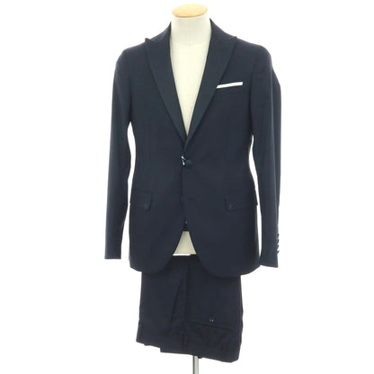 【新品】パオローニ PAOLONI Black Label ウールポリエステル チェック 2B フォーマルスーツ ネイビー【サイズ44】【 状態ランクN 】【 メンズ 】