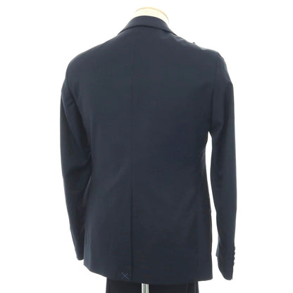 【新品】パオローニ PAOLONI Black Label ウールポリエステル チェック 2B フォーマルスーツ ネイビー【サイズ44】【 状態ランクN 】【 メンズ 】