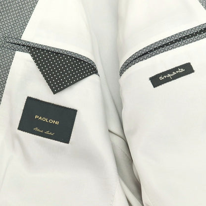 【新品】パオローニ PAOLONI Black Label ウールポリエステル 1B フォーマルスーツ グレー【サイズ50】【 状態ランクN 】【 メンズ 】