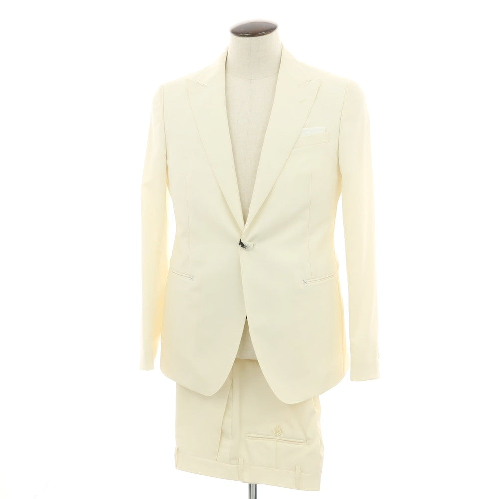 【新品アウトレット】パオローニ PAOLONI Black Label ポリエステルウール 1B フォーマルスーツ アイボリー【サイズ50】【 状態ランクN- 】【 メンズ 】