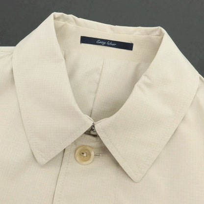 【新品】パオローニ PAOLONI ポリエステル グラフチェック ステンカラーコート ライトベージュ【サイズ50】【 状態ランクN 】【 メンズ 】