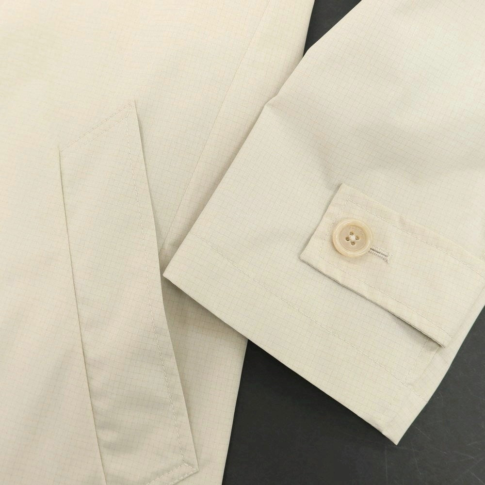 【新品】パオローニ PAOLONI ポリエステル グラフチェック ステンカラーコート ライトベージュ【サイズ50】【 状態ランクN 】【 メンズ 】