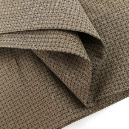 【新品アウトレット】パオローニ PAOLONI ストレッチ コットン 総柄 プリント カジュアルスラックスパンツ ブラウンxネイビー【サイズ50】【 状態ランクN- 】【 メンズ 】