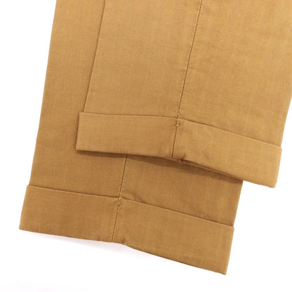 【新品アウトレット】パオローニ PAOLONI ストレッチ コットン ヘリンボーンストライプ カジュアルスラックスパンツ キャメル【サイズ50】【 状態ランクN- 】【 メンズ 】